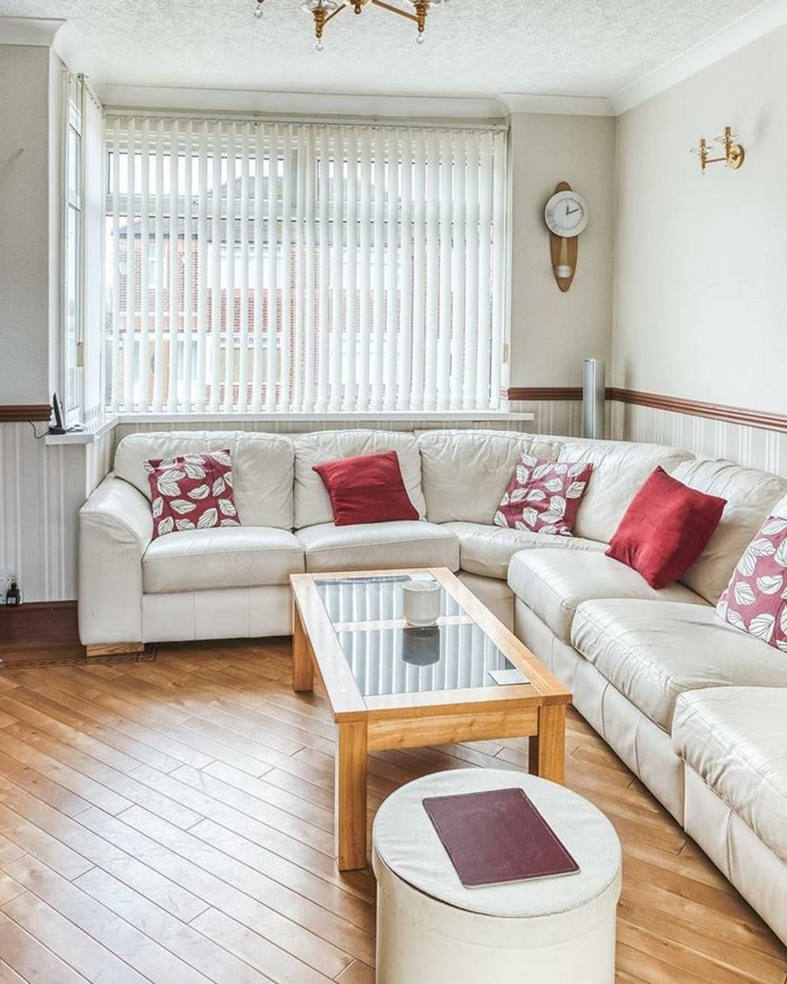 Lounge bay window before