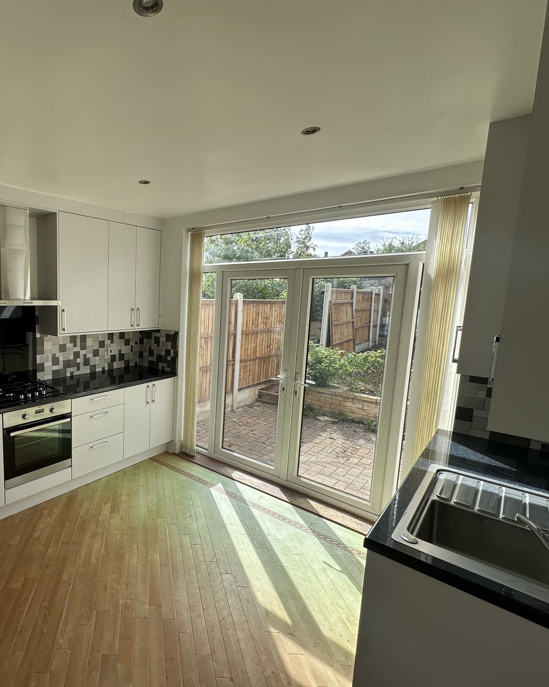 The former dining room, now the four-bed's kitchen
